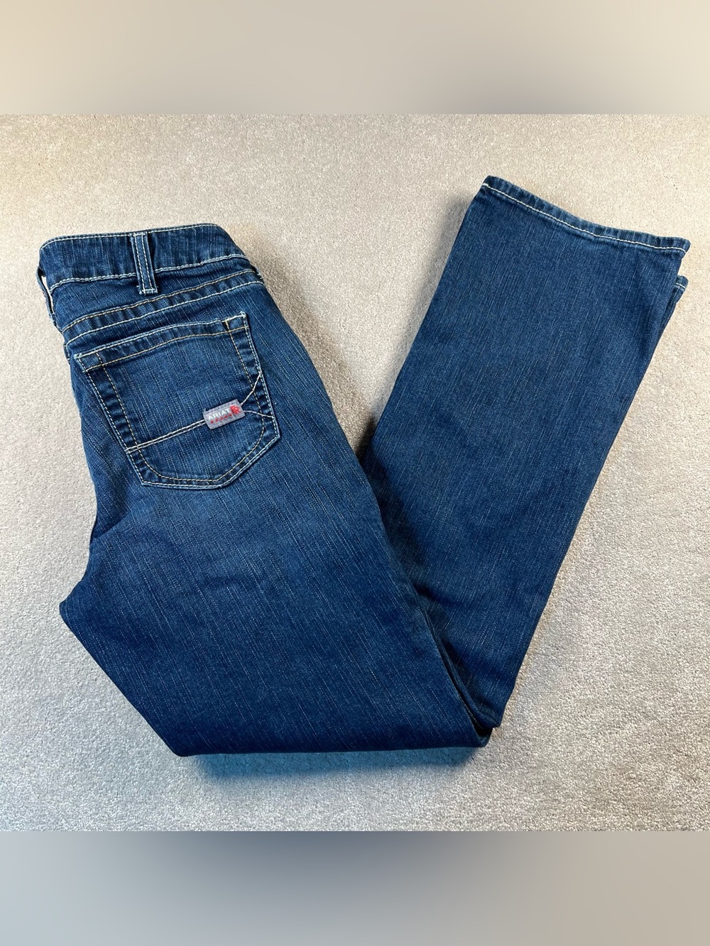 Ariat Jeans Blue Denim Fire Resistant Mid Rise Boot Cat2 Women's 31R